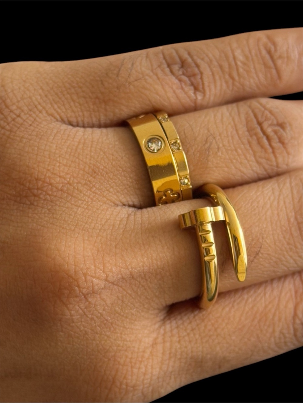 Trendy Gold Ring Set